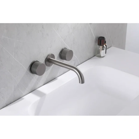 смеситель для раковины abber wasser kreis af81122ng встраиваемый, никель