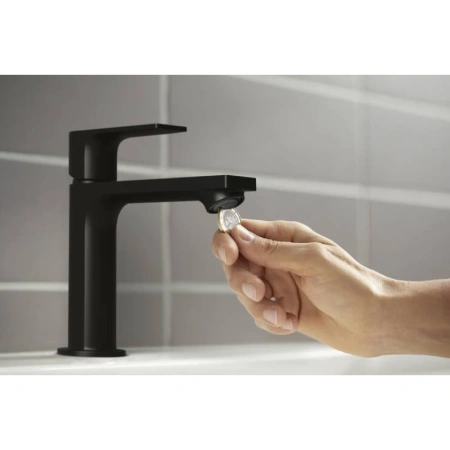 смеситель для раковины с донным клапаном coolstart hansgrohe rebris e 72559670