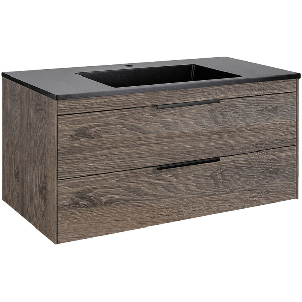 тумба под раковину vincea chiara 2d 100 vmc-2c2100ro подвесная r.oak