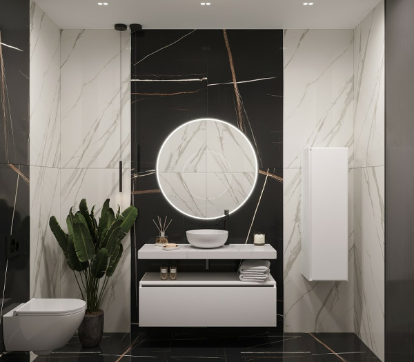 столешница под раковину boheme armadi art flat 120 869-120-clct белый мрамор