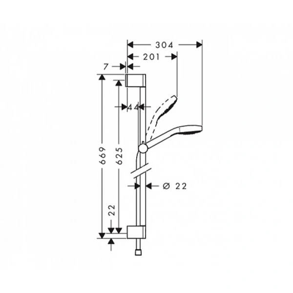 душевой набор hansgrohe croma select s 26562400