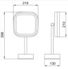 косметическое зеркало java s-m331 настольное, с увеличением 5х, led подсветка, цвет хром