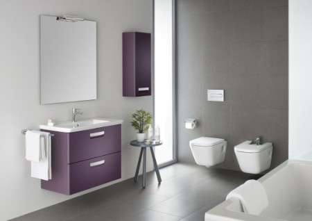 тумба под раковину roca the gap 60 zru9302742 подвесная фиолетовая