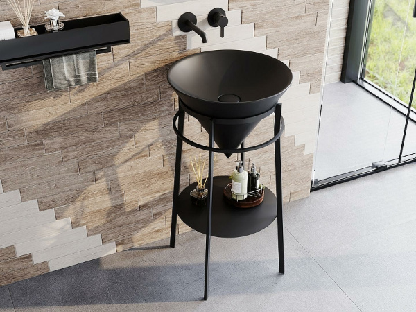 консоль под раковину kerama marazzi cono co.44\blk.m черная матовая