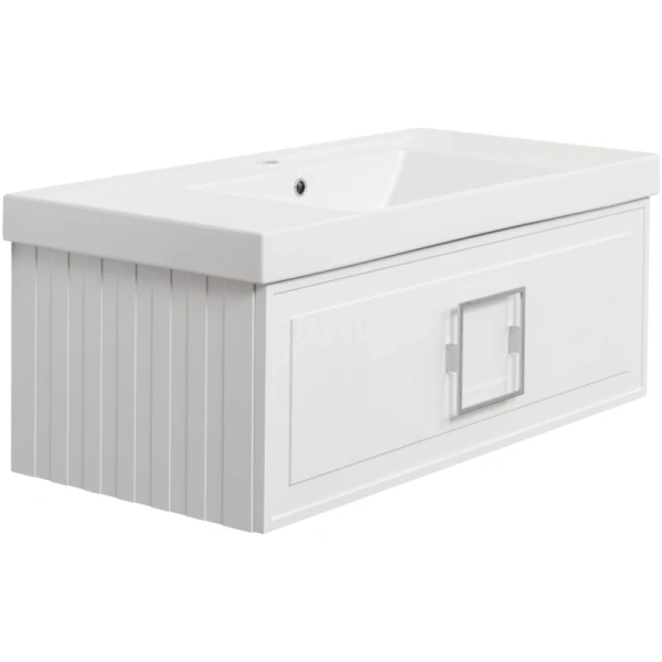 тумба белый матовый 97,6 см la fenice cubo fnc-01-cub-b-100