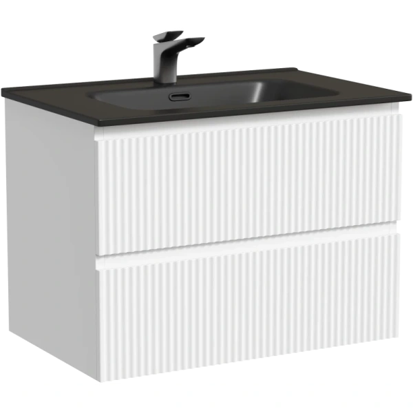 тумба под раковину sancos snob r snr70w 69 см, подвесная, белый матовый