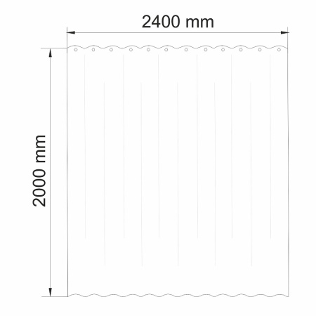 штора для ванны wasserkraft vils sc-10103 240х200 см, цвет бежевая