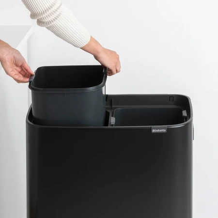 мусорное ведро brabantia bo hi 130625 30 + 30л