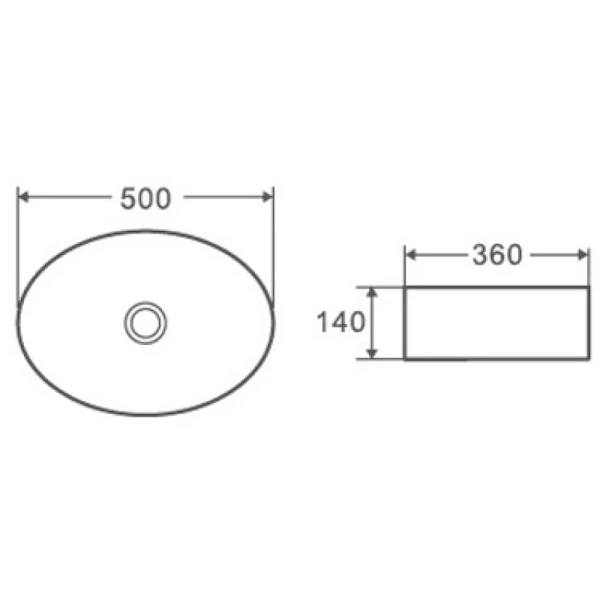 раковина-чаша d&k matrix 50 dt1390316 белая