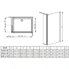 неподвижная перегородка radaway eos ii walk-in 90 r прозрачное