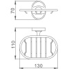 мыльница haiba hb1902-1 цвет хром