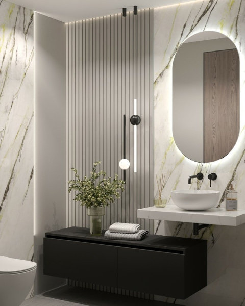 столешница под раковину boheme armadi art flat 60 869-060-clct белый мрамор