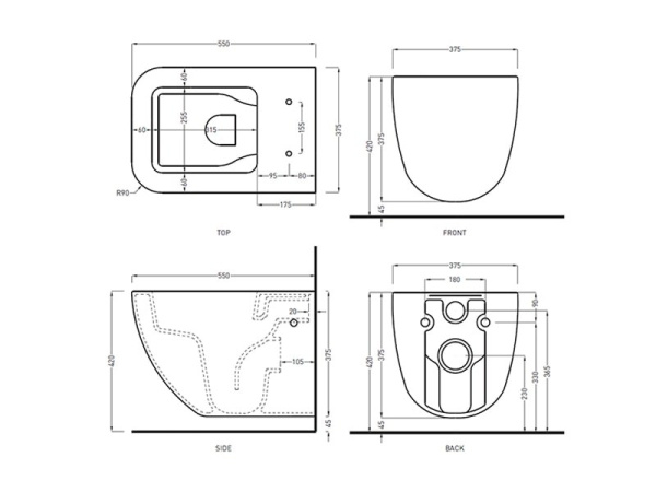 унитаз подвесной cielo shui comfort shcovsk bia безободковый, без сидения, цвет белый унитаз подвесной cielo shui comfort shcovsk bia безободковый, без сидения, цвет белый