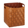 Корзина ADJ Bottega 1047.09/30 для белья, квадратная, 35x35xH40 см, коньяк/бордо