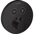 Термостат для ванны Hansgrohe ShowerSelect S 15743670, Ø 15 см, черный матовый