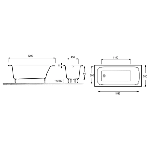 ванна из литьевого мрамора jacob delafon elite e6d361ru-00 170x70 см, белый ванна из литьевого мрамора jacob delafon elite e6d361ru-00 170x70 см, белый