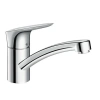 Смеситель для кухни 120, CoolStart Eco Hansgrohe Logis 71837000, хром