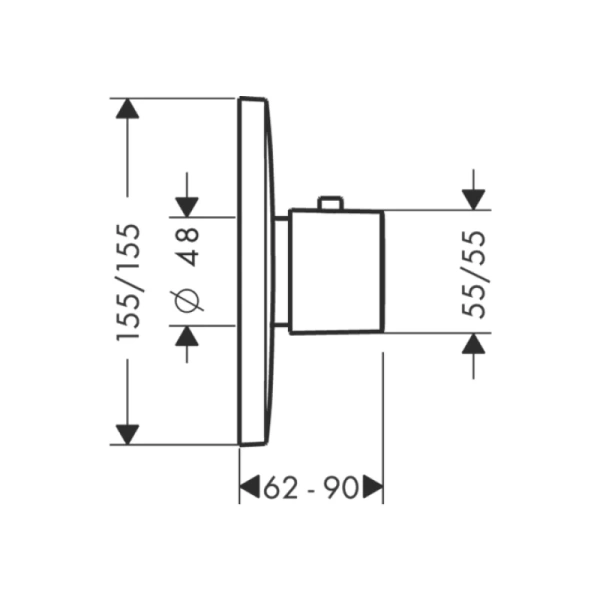 термостат центральный hansgrohe puravida highflow 15770400
