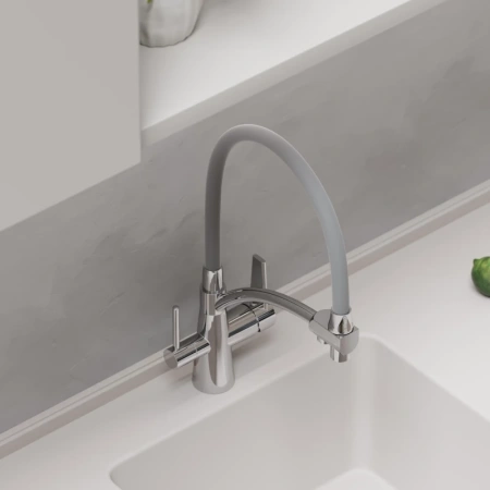смеситель для кухни sancos eri sc4001ch хром серый