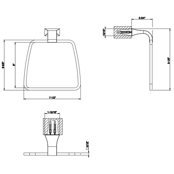 Полотенцедержатель Gessi Mimi 33309#031