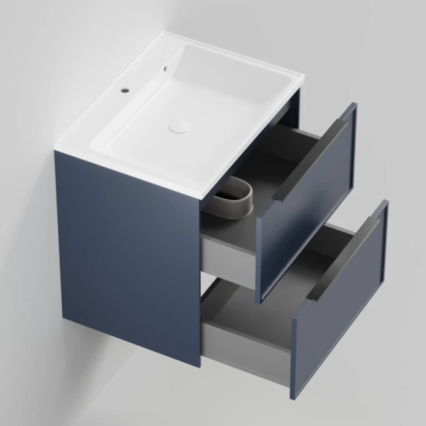 тумба под раковину la fenice simpla fnc-01-sim-bg-100-2 100,4 см, подвесная, синий матовый