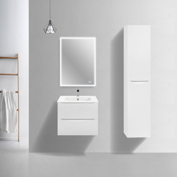 тумба под раковину vincea mia slim 60 vmc-2mc600s1gw подвесная g.white