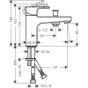 смеситель на борт ванны hansgrohe vernis shape monotrou 71464000