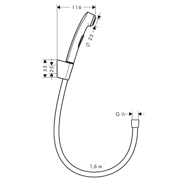 гигиенический душ hansgrohe 32128000