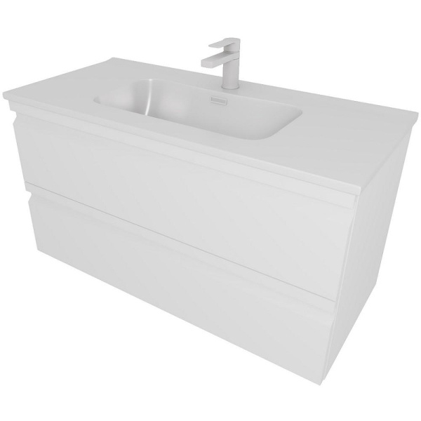 тумба с раковиной aquatek вега 100 aq77100-mw подвесная белая матовая тумба с раковиной aquatek вега 100 aq77100-mw подвесная белая матовая