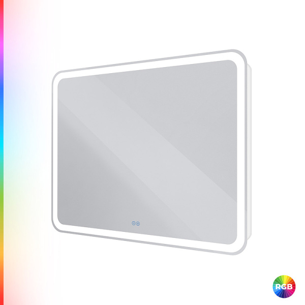 зеркало cezares multicolore 100 czr-spc-mc-1000-800-rgb-tch с подсветкой с сенсорным выключателем и функцией памяти