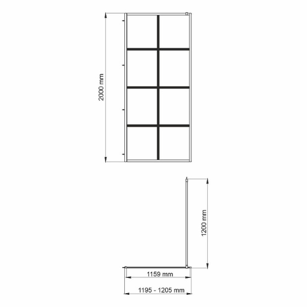 душевая перегородка wasserkraft glan 120 66w40 профиль цвет черный матовый стекло прозрачное