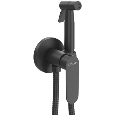 гигиенический душ cezares stylus stylus-dif-nop со смесителем, черный матовый гигиенический душ cezares stylus stylus-dif-nop со смесителем, черный матовый