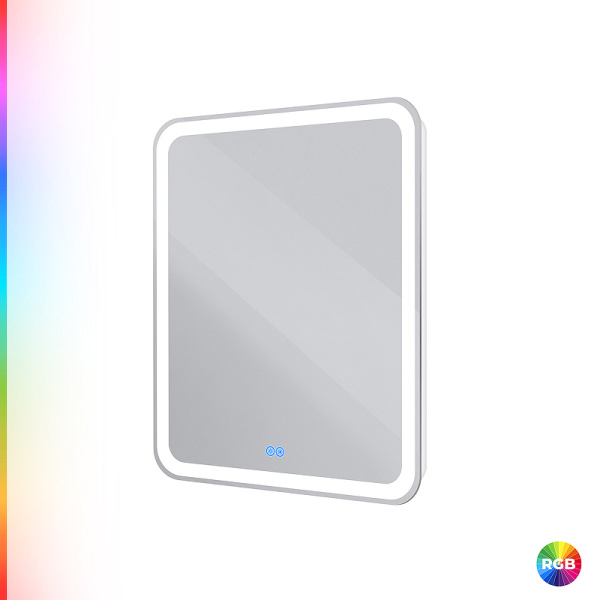 зеркало cezares multicolore 70 czr-spc-mc-700-800-rgb-tch с подсветкой с сенсорным выключателем и функцией памяти