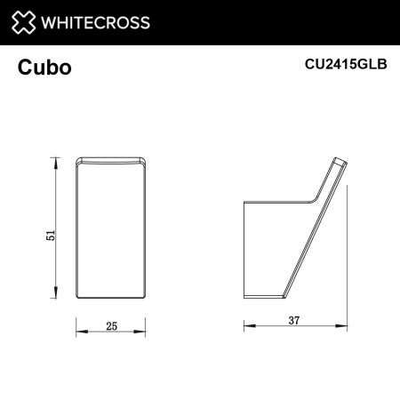 крючок whitecross cubo cu2415glb брашированное золото
