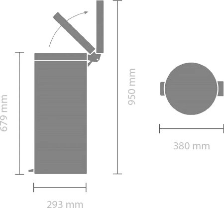 мусорное ведро brabantia newicon 234040 30 л, светло-коричневое