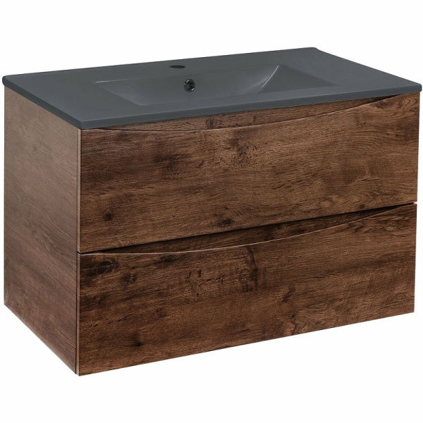 тумба под раковину vincea mia 75 vmc-2mc750rw подвесная r.wood