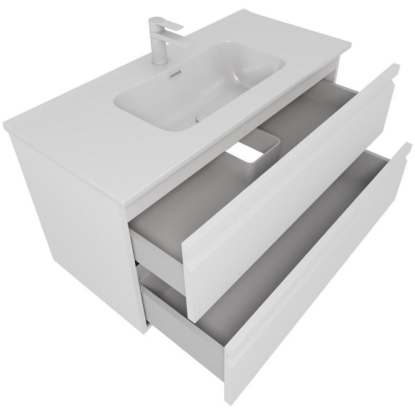 тумба с раковиной aquatek вега 100 aq77100-mw подвесная белая матовая тумба с раковиной aquatek вега 100 aq77100-mw подвесная белая матовая