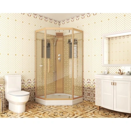 душевая кабина niagara luxe ng-7717gbk 100x100 без гидромассажа