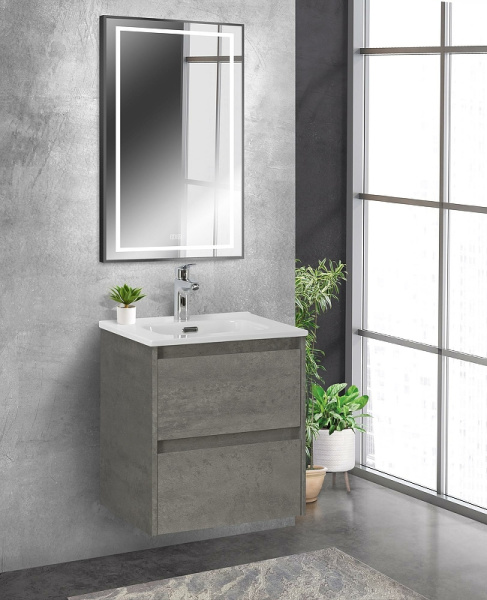 зеркало belbagno kraft 50 spc-kraft-500-900-led-tch-warm-nero с подсветкой черное с сенсорным выключателем и подогревом
