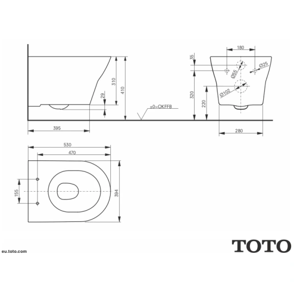 унитаз toto mh cw162munw1 подвесной, безободковый, без сиденья, tornado flush, cefiontect, белый