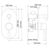 смеситель для душа, wasserkraft main 4141 цвет хром