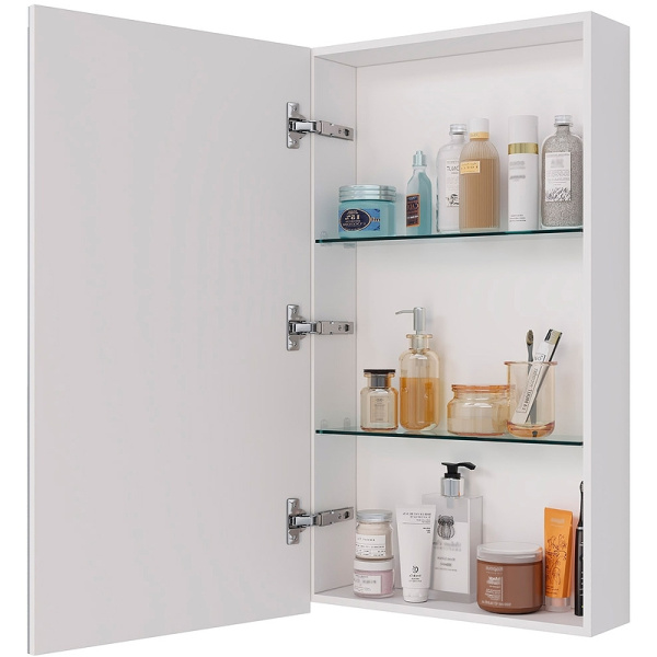 зеркальный шкаф lemark universal 45 lm45zs-u белый глянец