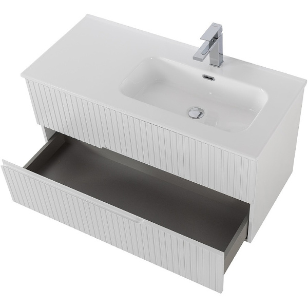 тумба под раковину cezares duet-n 100 r duet-n-1000-2c-so-bl-r подвесная bianco lucido