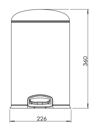 мусорное ведро java s-885-8w 8 л, с микролифтом, цвет белый