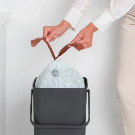мусорное ведро brabantia sort&go 251047 40 л, черное