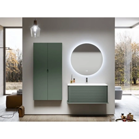 тумба под раковину cezares idra 55806 98 см, подвесная, verde opaco