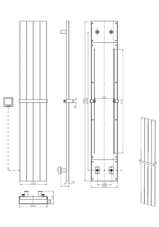 электрический полотенцесушитель boheme flat 725-gm антрацит