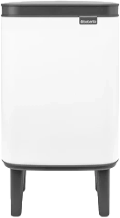 мусорное ведро brabantia bo hi 227240 12 л, белое