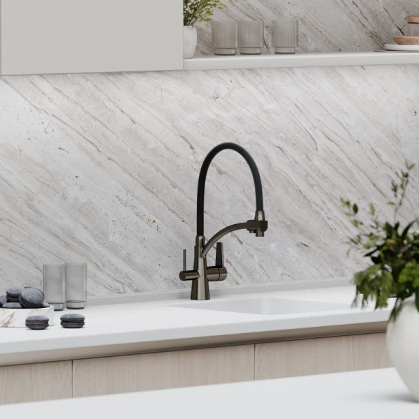 смеситель для кухни sancos eri sc4001gg вороненая сталь черный
