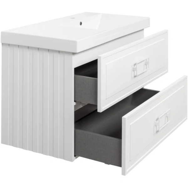 тумба белый матовый 87,6 см la fenice cubo twin fnc-01-cub-b-90-2